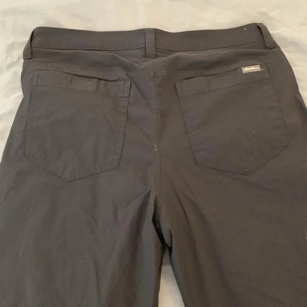 Eddie Bauer Pants Mens 34x32 Black Fleece Lined Tech Softshell Hiking Outdoor